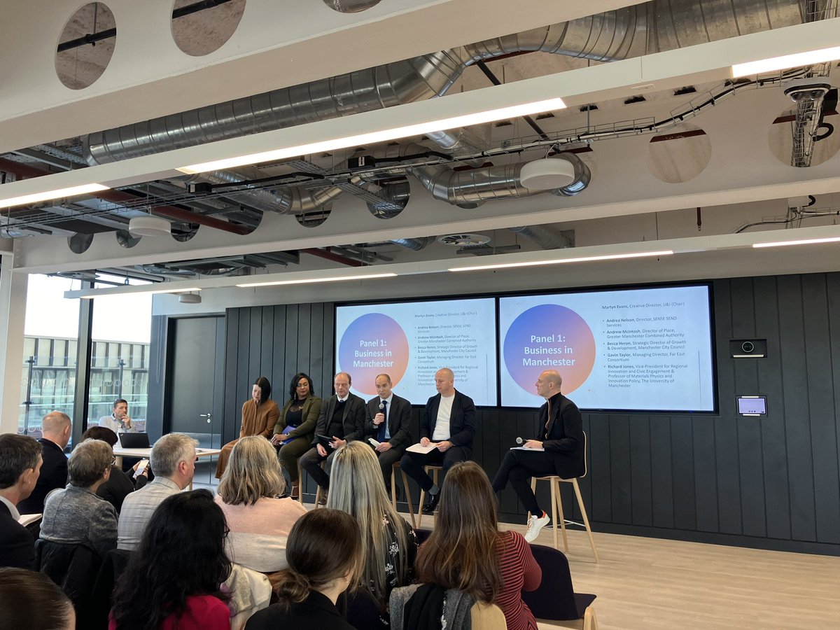 Emma Ratcliffe (@emmar_ms_nw) on Twitter photo Panel 1 at the launch of Manchester’s Economic Strategy <a href="/ManCityCouncil/">Manchester City Council</a> . Gavin Taylor says that @FECUK_ invest in 48 cities globally and of those Manchester comes third on their ‘appetite matrix’ with only Singapore and Osaka beating it! Panel 1 at the launch of Manchester’s Economic Strategy <a href="/ManCityCouncil/">Manchester City Council</a> . Gavin Taylor says that @FECUK_ invest in 48 cities globally and of those Manchester comes third on their ‘appetite matrix’ with only Singapore and Osaka beating it!