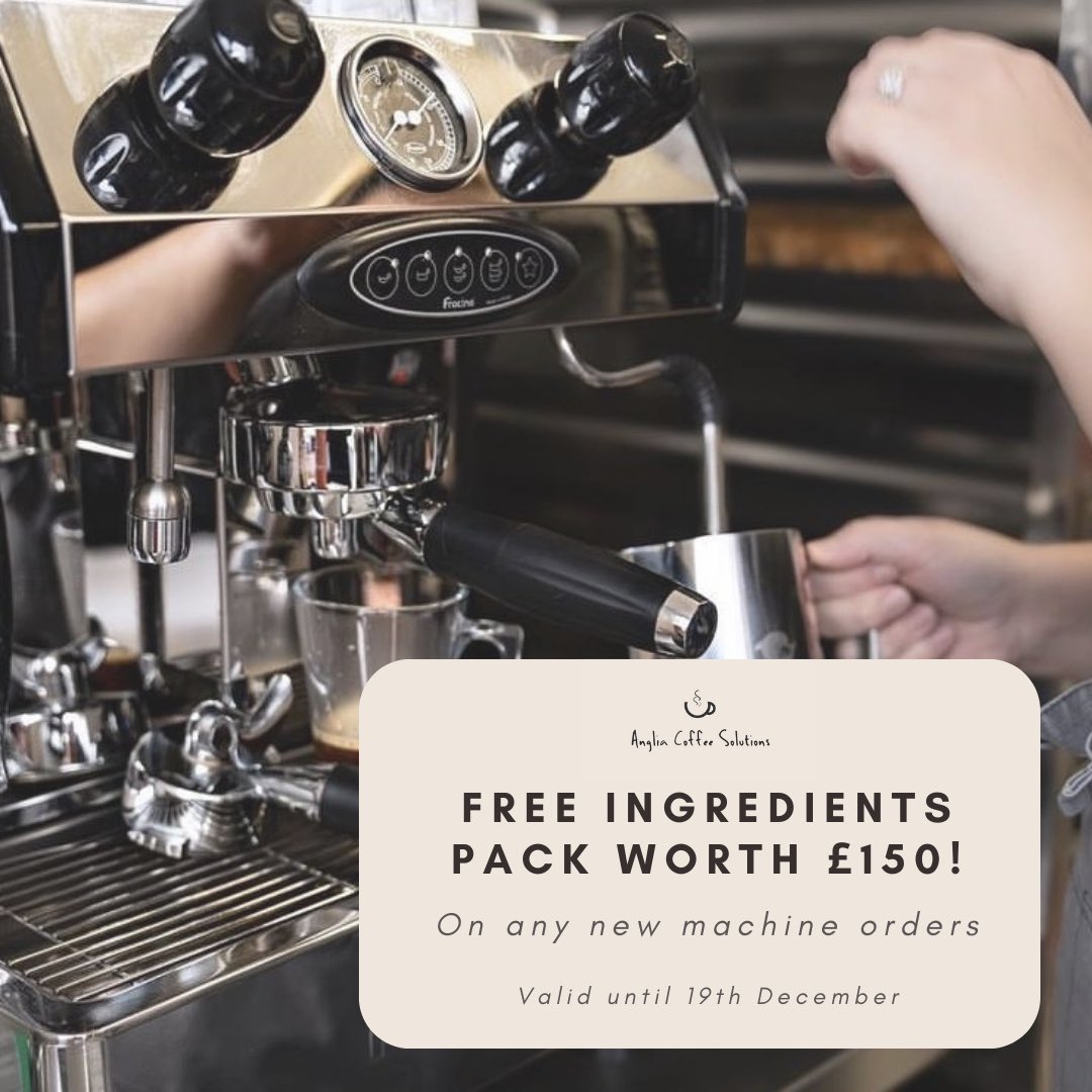 Bringing you our December offer..

*FREE INGREDIENTS PACK WORTH £150 ON ANY NEW MACHINE ORDERS* 

Applies to all machine models✔️

Helping you to get started on your coffee journey🫶🏻☕️

Valid until 19th December🤙🏻

Find out about our machines available on our website!