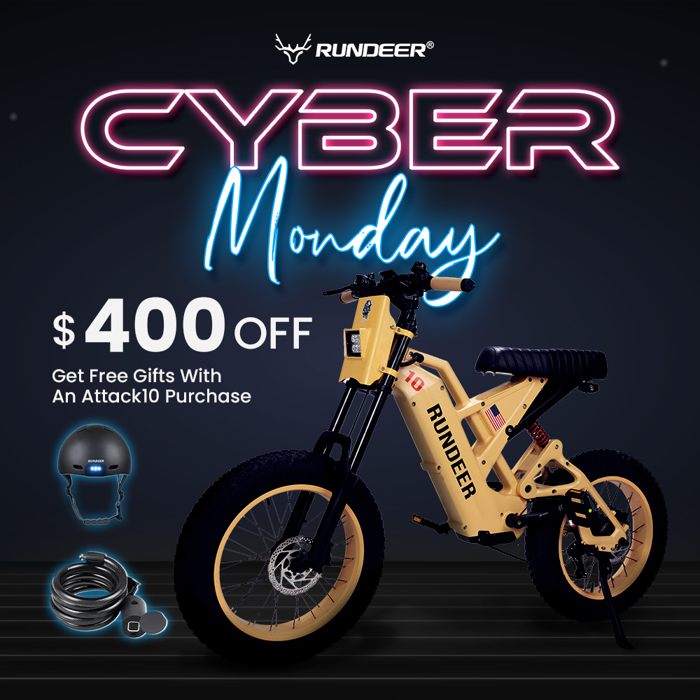 ✨ Limited Time Offer! Enjoy a $400 discount on Attack 10 ! Save big and shop now through the linkhttps://www.rundeers.com/products/attack-10-ebike #ebike #ebikestyle #rundeer#cybermonday
