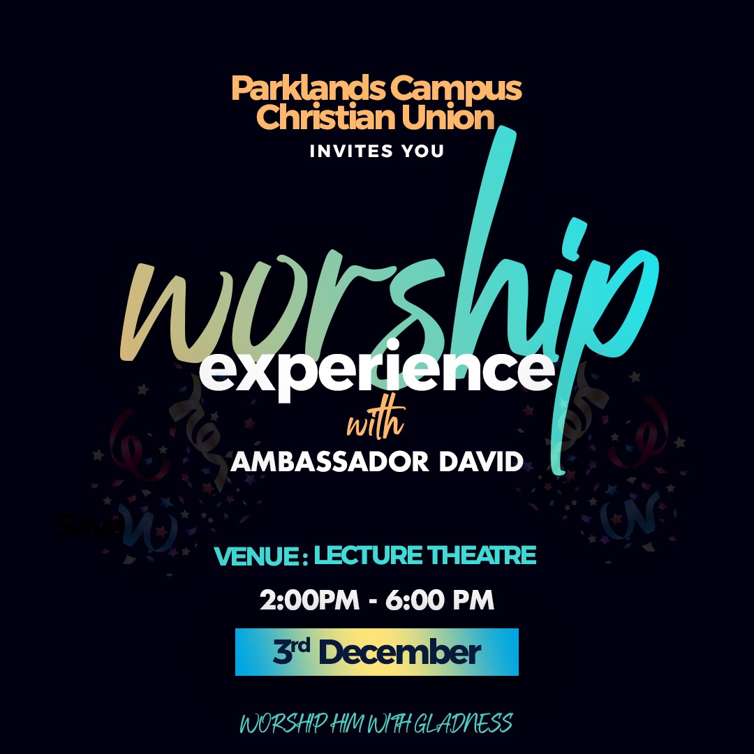 🌻Ladies and gentlemen✨✨

PCCU Worship Team invites you to a worship Experinece themed "Worship Him with Gladness" 

An experience like no other!🥳🥳