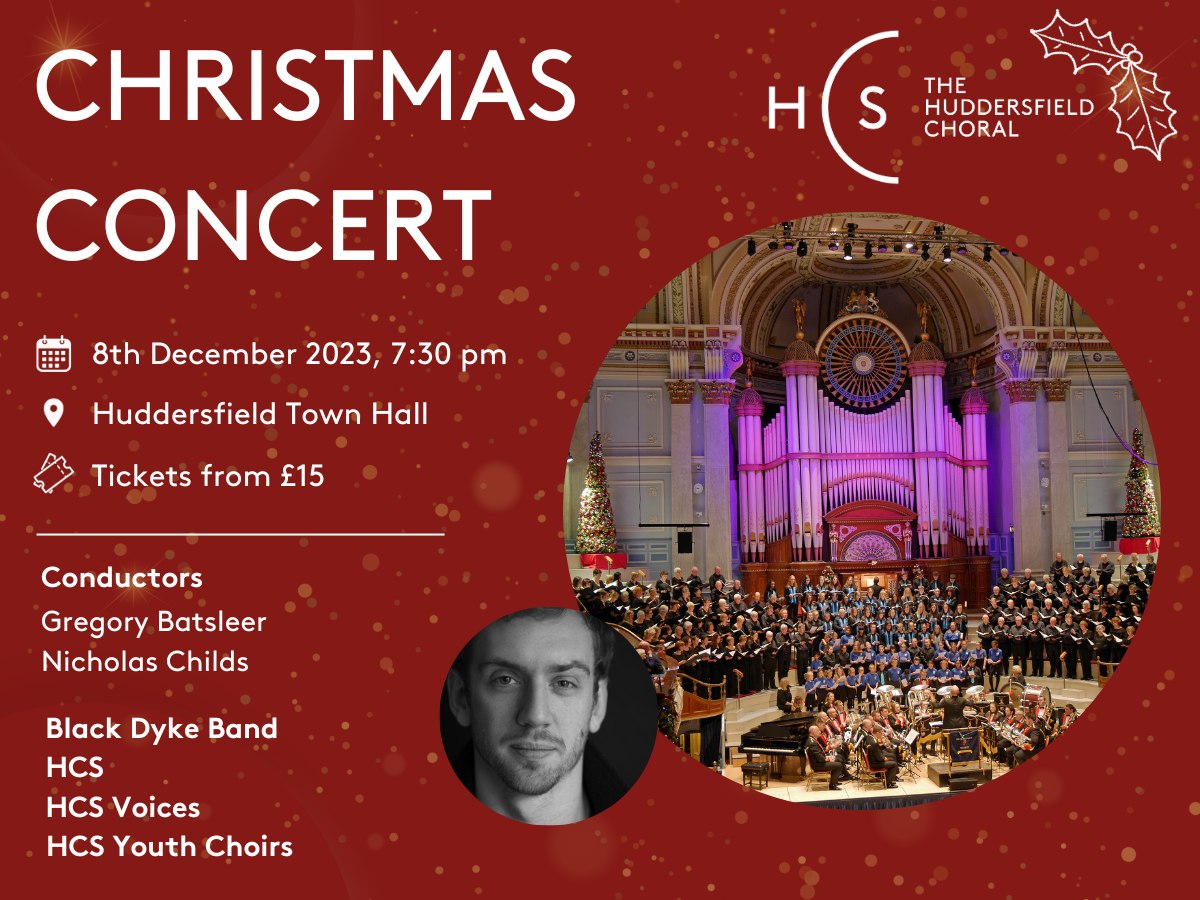 Tickets are dwindling for our much-awaited Christmas Concert- the perfect evening to get into that festive feeling!🎄 There’s just a smattering of tickets left in the stalls/ balcony & just a few rows in the gallery- be quick though as this will sell out: huddersfieldchoral.com/whats-on/chris…