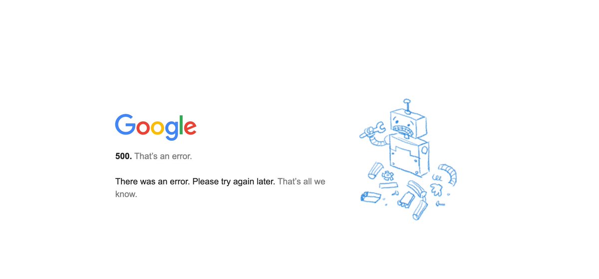 When you're scheduled to teach a group class on how to use #GoogleSearchConsole in 20min and this is all you have. 😬 #SearchConsoleDown <a href="/googlesearchc/">Google Search Central</a>