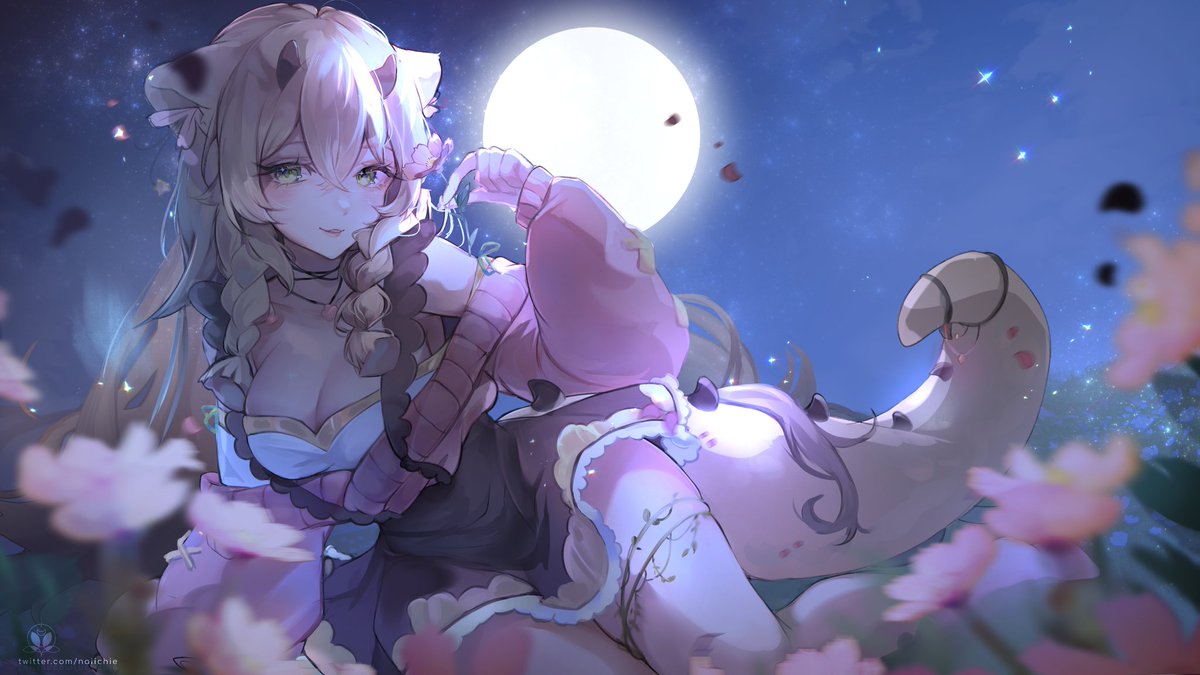 naiichie's tweet image. Night dino 🦕🌸🪻🌼
#saurawrt