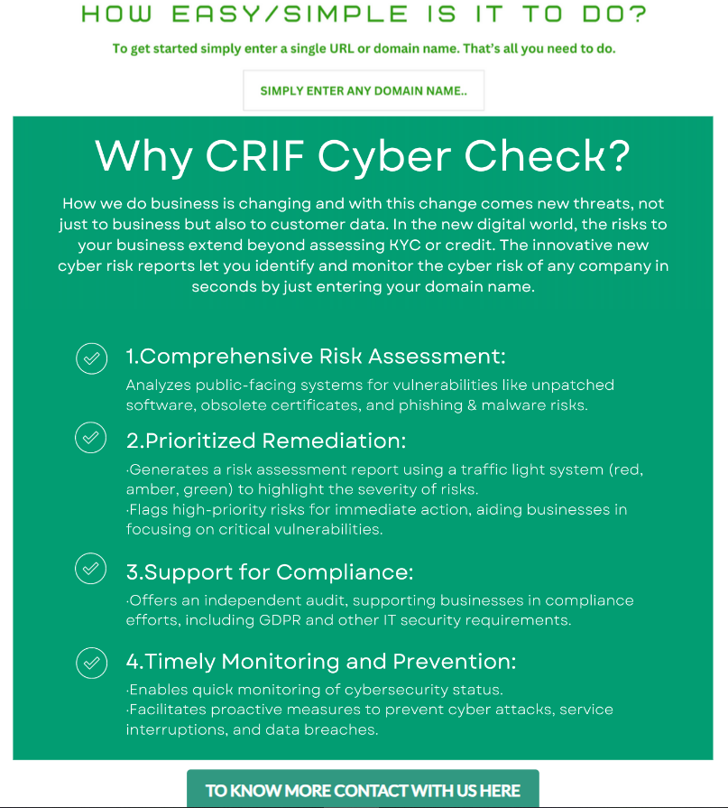 DataLlp's tweet photo. DATASECURE PARTNERS WITH CRIF!

CYBER RISK MANAGEMENT SOLUTION - EASY TO USE &amp; LOW COST

TO KNOW MORE CONTACT US HERE - https://t.co/3C3RabdLZc

#datasecure #crif #cyberrisk #cybermanagement #lowcost #easytouse #cybercheck https://t.co/TcEK8ptmM1