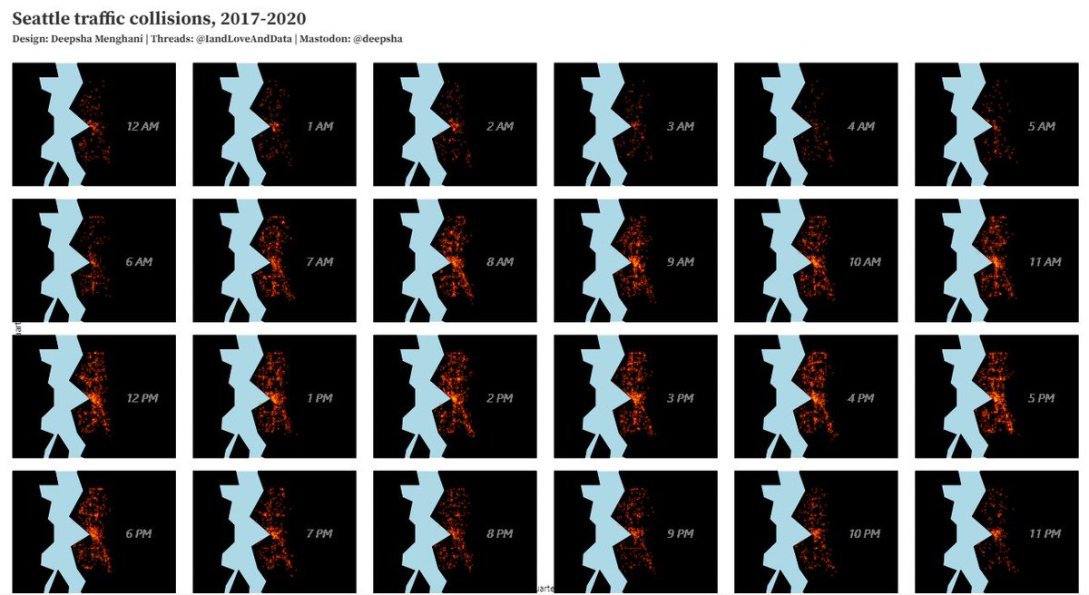 DEEPSHA MENGHANI (@bigdatadipper) on Twitter photo Day 28: chart or map #30DayMapChallenge This right here is the reason I leave for work at 6:30 as after that even 5 min delay in leaving leads to additional 15 min delay in arrival!
<a href="/observablehq/">Observable</a> plot: observablehq.com/d/4649e9509a44… Day 28: chart or map #30DayMapChallenge This right here is the reason I leave for work at 6:30 as after that even 5 min delay in leaving leads to additional 15 min delay in arrival!
<a href="/observablehq/">Observable</a> plot: observablehq.com/d/4649e9509a44…