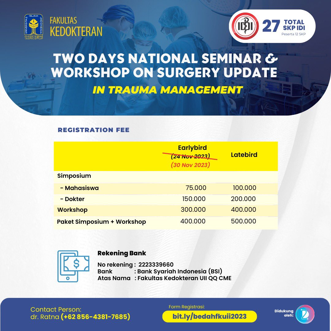 #seminar #FKUII #surgeon #surgery #dokter #dokterindonesia #workshopbedah