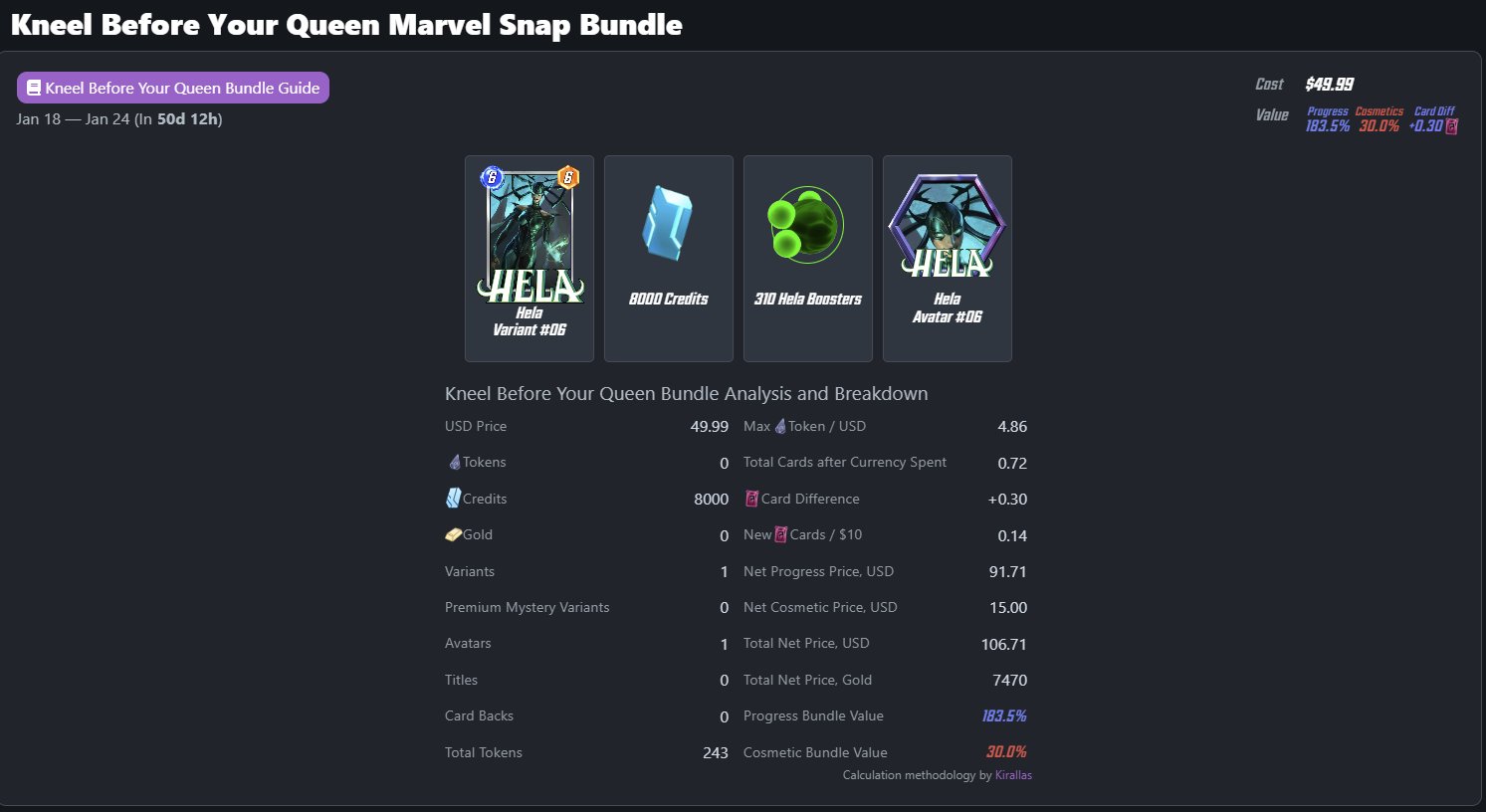 Marvel Snap Zone on X: Updated the incoming Bundles for