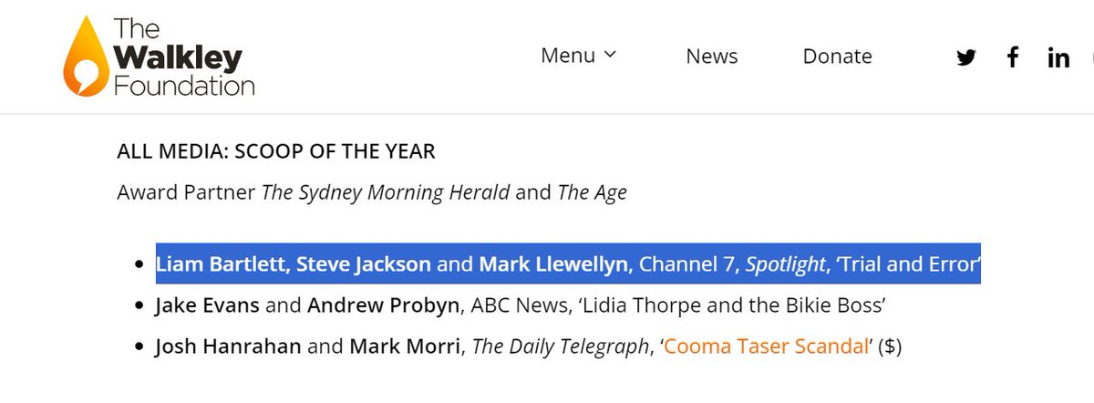 HOOO BOY! I just contacted The @walkleys Awards to ask them whether 2023 Walkley 'Scoop of the Year' Finalist @Channel7 disclosed in FULL that they paid 1 YEAR RENT for #BruceLehrmann in exchange for an Interview (as is the requirement for all #Walkley entries). The reply below