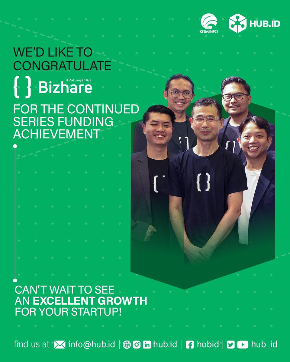 HUB_ID's tweet photo. @bizhare, our current startup participant in https://t.co/7xxdUPflCX Accelerator 2023 is a platform that bridges UMKM owners who need access to investors, through stock offering or debt securities schemes.

Now, we’d like to congratulate them for achieving continued funding- https://t.co/swfFkVsetu