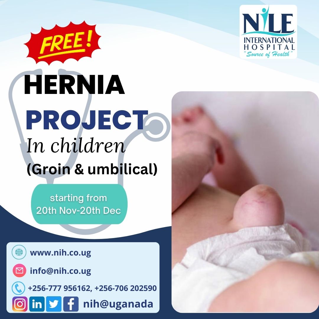 nihUganda's tweet image. 🏥 Join us at Nile International Hospital for our FREE Hernia Surgery Camp dedicated to helping kids with Groin and Umbilical hernias! Running from Nov 20 to Dec 20. Spread the word! #CaringForKids #HerniaCare