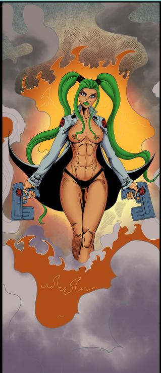 Simon_Pothier's tweet photo. W.I.P. colors for NAT the MERC: Planet 69, 12 pages to go after I'm done with this one ;) #Indiecomics #NATverse #scifi #HeavyMetal https://t.co/FcMBhiMAP6