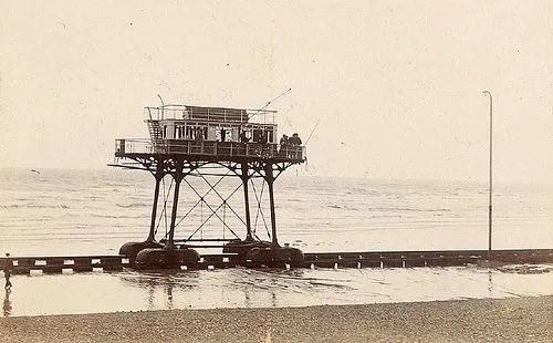 Tim Dunn (@mrtimdunn) on Twitter photo #OnThisDay 28th November 1896, Magnus Volk’s legendary Brighton & Rottingdean Seashore Electric Railway (nicknamed “Daddy-long-legs”) opened. The single car “Pioneer” with its luxuriously appointed interior and had to be driven by a qualified sea captain, for it ran on rails #OnThisDay 28th November 1896, Magnus Volk’s legendary Brighton & Rottingdean Seashore Electric Railway (nicknamed “Daddy-long-legs”) opened. The single car “Pioneer” with its luxuriously appointed interior and had to be driven by a qualified sea captain, for it ran on rails