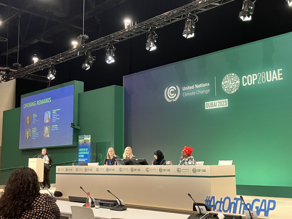 Rmaheuvelmans's tweet photo. Timely discussion happening ahead of #COP28 at the Global Conference on Gender &amp; Environment Data: “Counting on a Sustainable Future”🌿

@UN_Women @IUCN @WEDO_worldwide @UNFCCC 

Particularly curious to hear more about #IntersectionalData in the next 2 days https://t.co/3SmWv8Wj8w