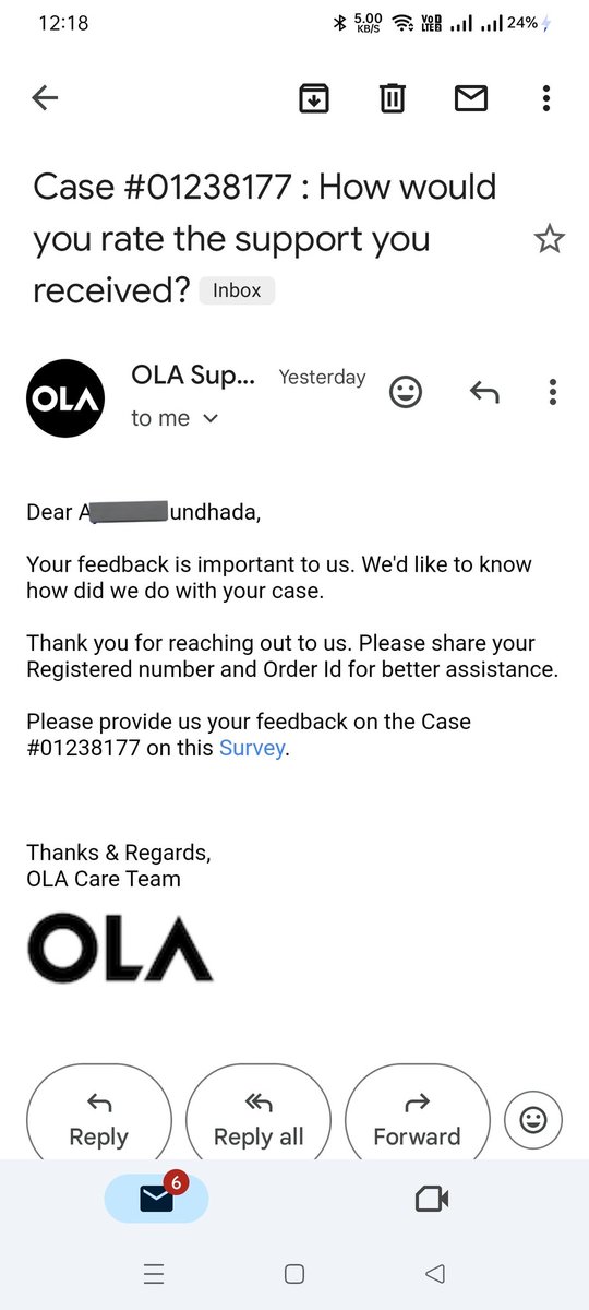 AstikMundhada's tweet photo. @OlaElectric @bhash @Khalidaaalbadri
You guys closed the resolution without a reply. How a company can be so pathetic in service.
Reopen my ticket and provide the resolution.
Ticket I'd:- 01238177
#OLA #Ev #EndICEage #ElectricVehicle #Olaserviceprotest https://t.co/LEmKgERf4X