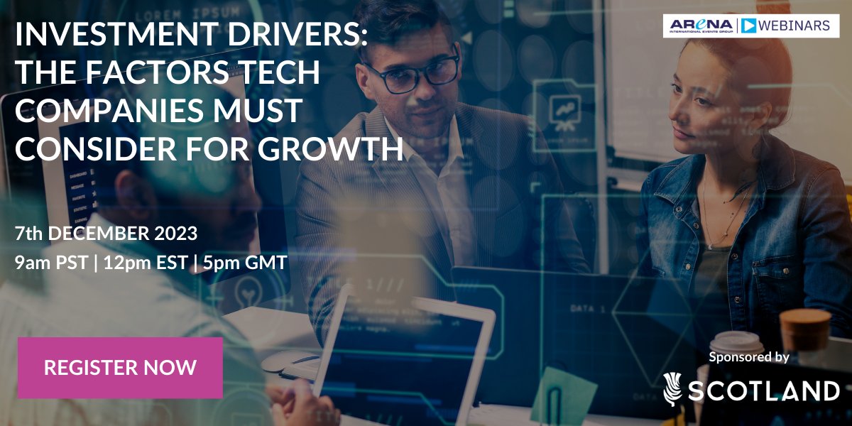 Join our upcoming webinar, on December 7th at 9am PST | 12pm EST | 5pm GMT, as we welcome an expert panel to discuss the key challenges US companies are facing and why they are looking outside the country to expand their operations. 
Register now: arena-international.com/event/investme…