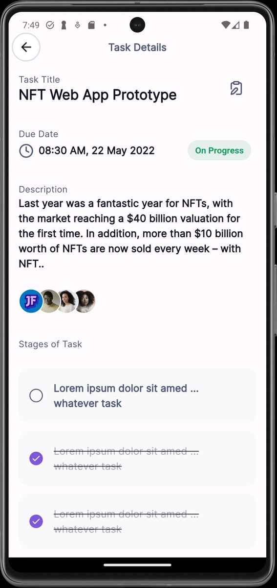 FahDejon's tweet image. So, it's a 3 pages ToDo app and I'm just freestyling the UI with @FlutterDev . Here comes page 2 of it.
