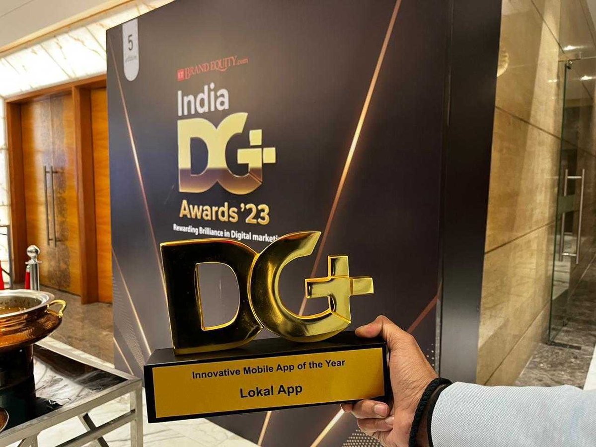 Lokal App (@getlokalapp) on Twitter photo Lokal is thrilled to have received “Innovative Mobile App of the Year” by <a href="/ETBrandEquity/">ET Brand Equity</a> 🏆 🎉
Indeed a testament to Lokal's commitment to innovation, user experience, and making a positive impact on Bharath. 🌟
We extend our appreciation to <a href="/ETBrandEquity/">ET Brand Equity</a> :) Lokal is thrilled to have received “Innovative Mobile App of the Year” by <a href="/ETBrandEquity/">ET Brand Equity</a> 🏆 🎉
Indeed a testament to Lokal's commitment to innovation, user experience, and making a positive impact on Bharath. 🌟
We extend our appreciation to <a href="/ETBrandEquity/">ET Brand Equity</a> :)