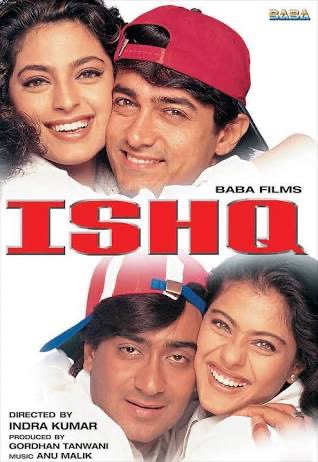 #26YearsOfIshq 

#Ishq by #IndraKumar featuring #AamirKhan #JuhiChawla #AjayDevgn #Kajol #JohnyLever #SadashivAmrapurkar #DalipTahil & #RazzakKhan
#AnuMalik
@Indra_kumar_9 @ajaydevgn @itsKajolD @iam_juhi