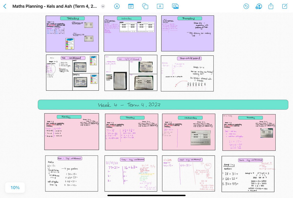 teacher_kels's tweet photo. Using Freeform as a way to plan and teach - a great digital whiteboard! Next step is to add in a box for evidence and assessment ✏️
#wspn #ads #freeform #apple https://t.co/mvFQXb2n2T