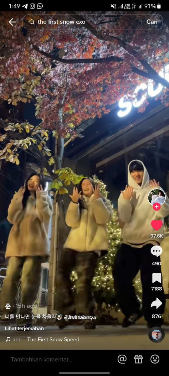 starfess's tweet photo. First snownya exo udah mulai trend lagi tahun ini nih star .. Mereka jogetnya enak banget, jadi pengen ikutan..

Btw, kalian ada yang ikutan juga gak? https://t.co/se7E4eo5gp