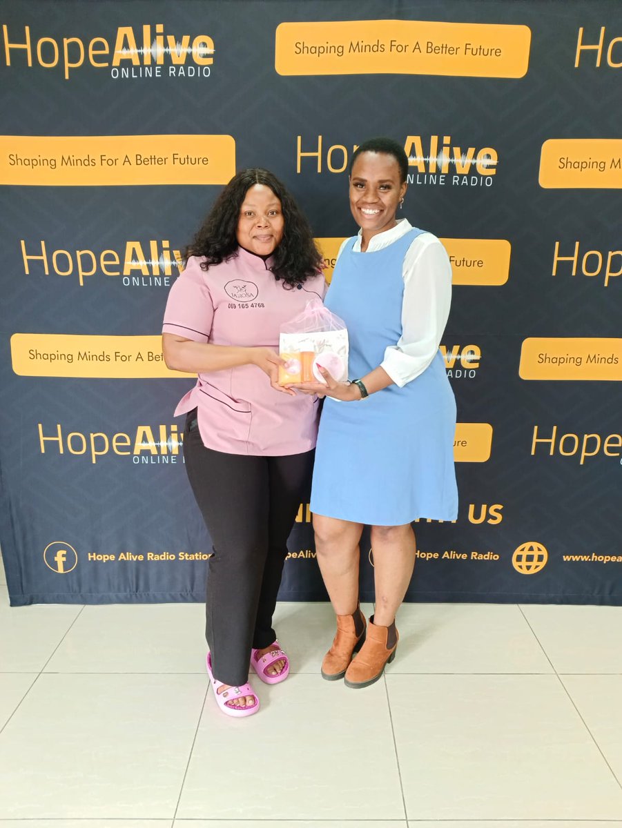Thank you so much Dikeledi Mabasa for joining us on the  #GuestLounge with @Slu_Molamodi on #HopeAliveBreakfast. 

#HopeAliveRadio