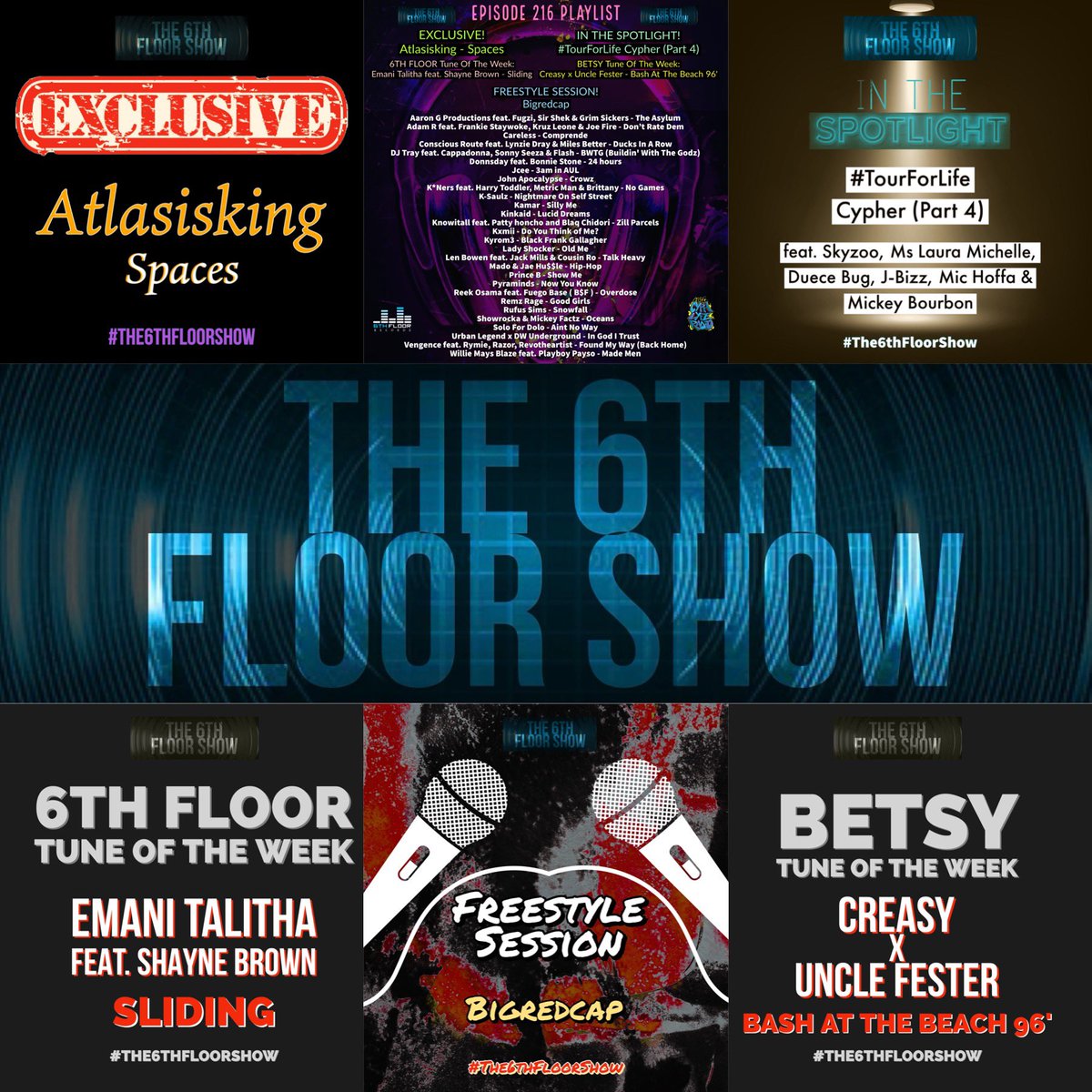 Episode 216 #OutNow feat. #Exclusive from <a href="/AtlasIsKing/">AtlasIsKing👑</a> #InTheSpotlight from #TourLifeCypher &amp; 2 #TuneOfTheWeek picks from <a href="/Emani_Talitha/">Miss Emani Talitha</a> &amp; Creasy #The6thFloorShow 

podcasts.apple.com/gb/podcast/the…

music.amazon.co.uk/podcasts/cde4a…

mediafire.com/file/1qefzdotq…

audiomack.com/the-6th-floor-…