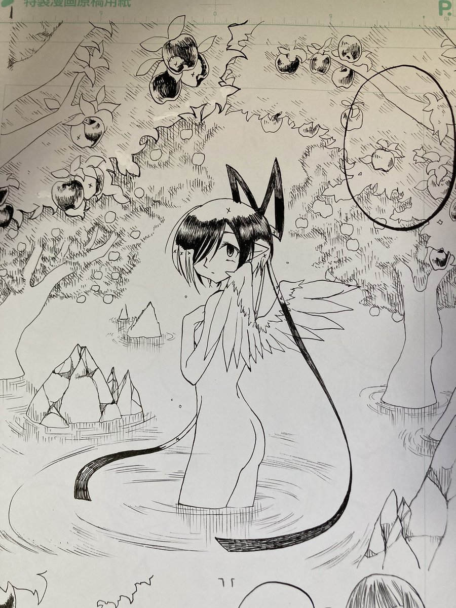 片付け中に出てくる原画だーーーーやっぱ原画って良いなあ次描くときアナログに戻そうかなあ 