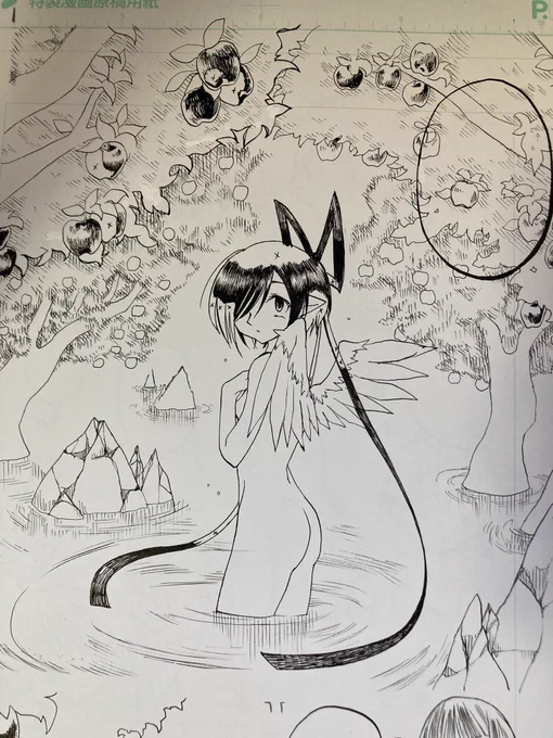 片付け中に出てくる原画だーーーーやっぱ原画って良いなあ次描くときアナログに戻そうかなあ 