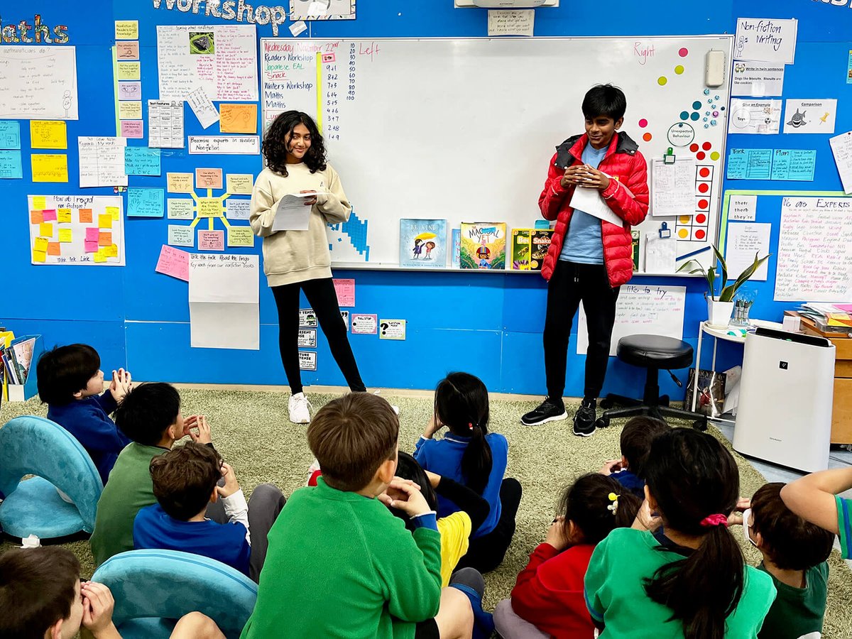 tislearners's tweet photo. MYP Compassionate Systems Youth Leaders working with PYP students as part of their culminating electives project. Students worked with Stock and Flow and Shifting the Burden tools to examine the social complexities in KG and G2. https://t.co/4JdT07Hue2