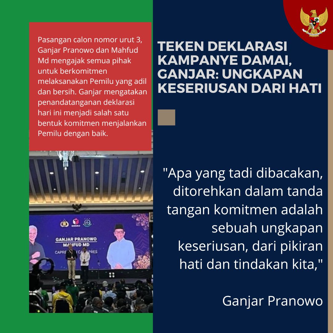 revan_covida's tweet photo. Capres Cawapres pilihan mayoritas anak bangsa siap dan komitmen kuat jalankan kampanye damai secara serius dari hati yang dalam 

Ganjar Mahfud KampanyeDamai
Pemilu Damai 2024 https://t.co/WYlh7MWB25
