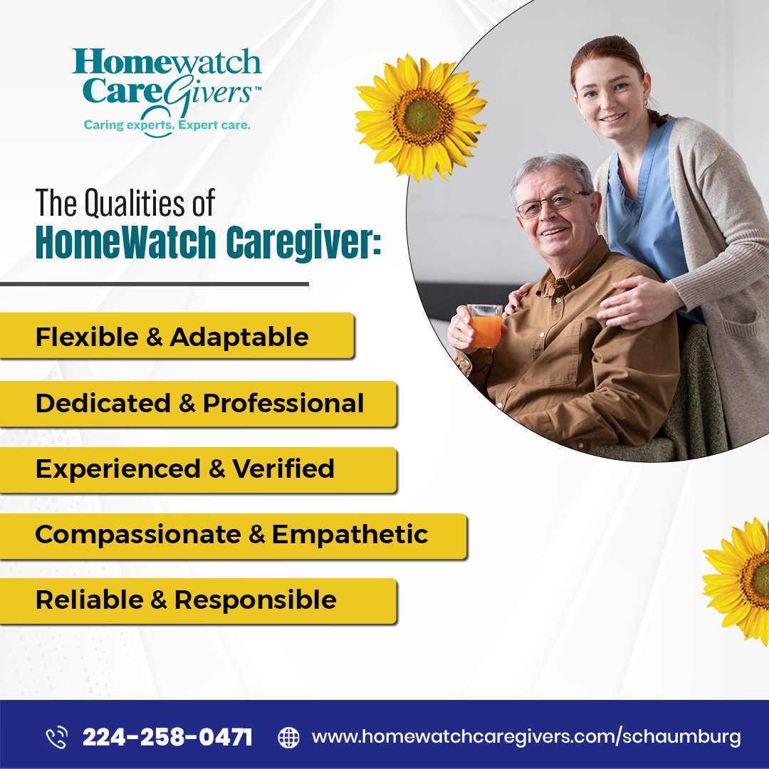 At HomeWatch, we believe that the best caregivers are those who are flexible, adaptable, dedicated, professional, experienced, compassionate, empathetic, reliable, and responsible.
#HomeWatch #bestcaregivers #care #contact #HomeWatchCareGivers #HomeCare #Schaumburg