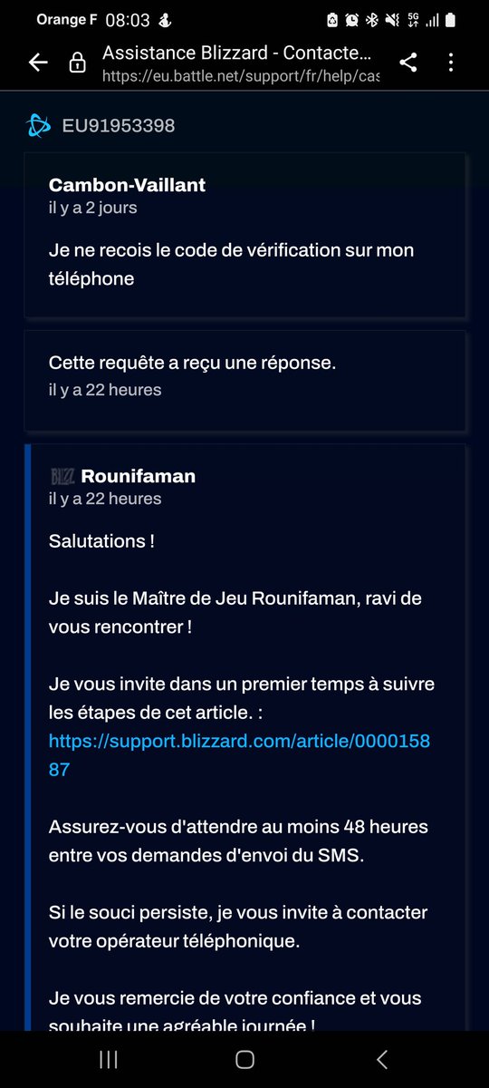NSama__'s tweet image. Bon ça fait deux jours que je peux pas jouer à Call of Duty, parce que je ne reçois pas un code par message. Un peu d'aide ou je me fais juste voler 70€  @battlenet @ATVIAssist