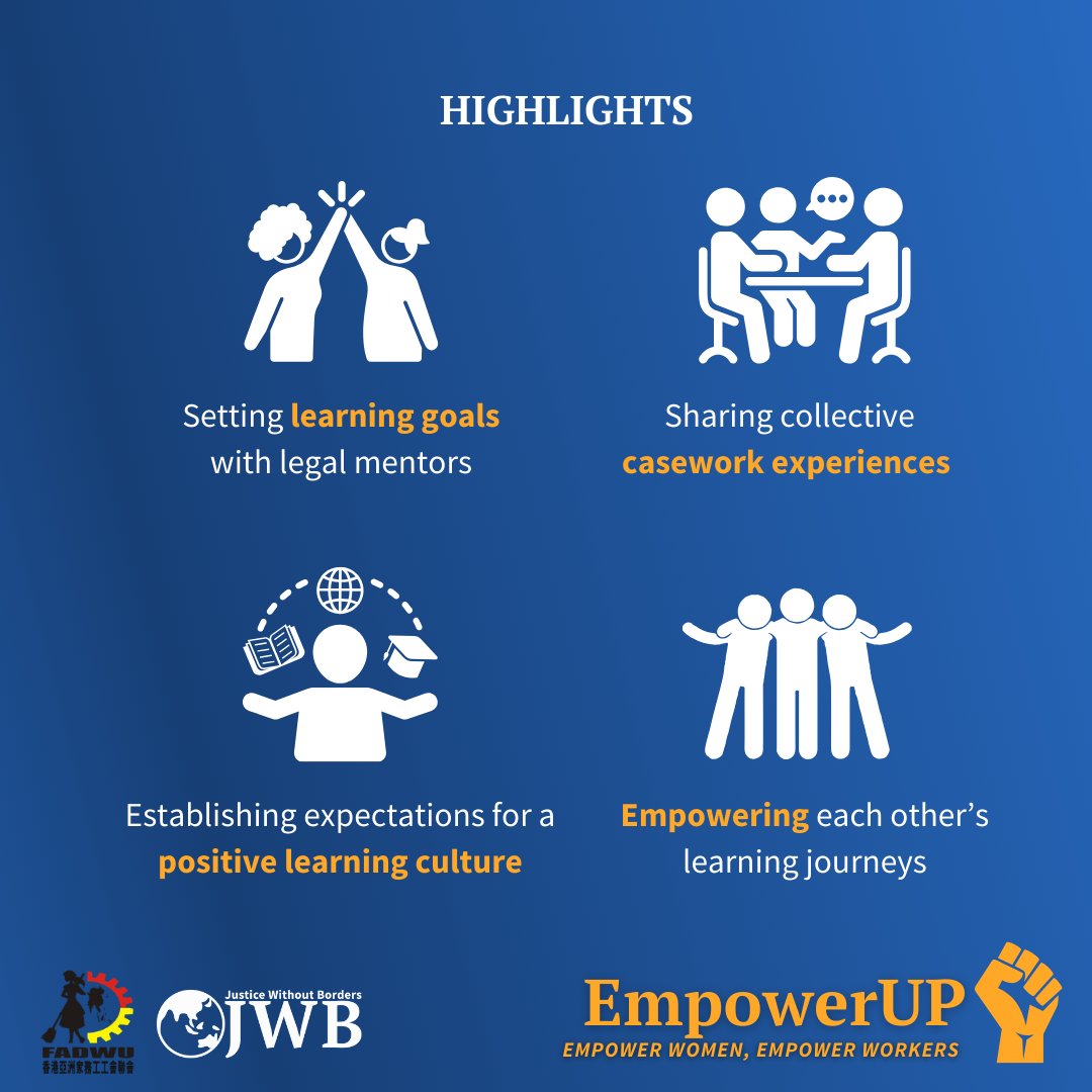 forJWB's tweet photo. On Nov 5, our Hong Kong Caseworker Mentorship Programme (#HKMP2023) kicked off with great success! 27 mentees and 5 mentors participated in the Orientation Day to set goals and engage in ice-breaking activities. Check out more below!
#accesstojustice #communityempowerment https://t.co/gNQ4btIfe6