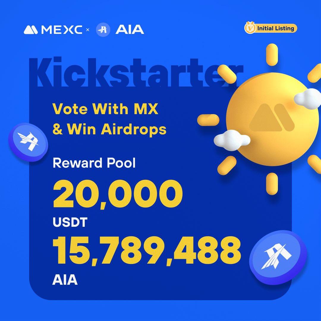 MEXC's tweet photo. .@AIAChain, a programmable smart contract blockchain compatible with the Ethernet Virtual Machine, is coming to #MEXCKickstarter 🚀

🗳Vote with $MX to share massive airdrops
📈 $AIA/USDT trading: Nov 29, 09:00 (UTC)

Details: https://t.co/eaM7J4PGT5 https://t.co/o5jp8CeoMC