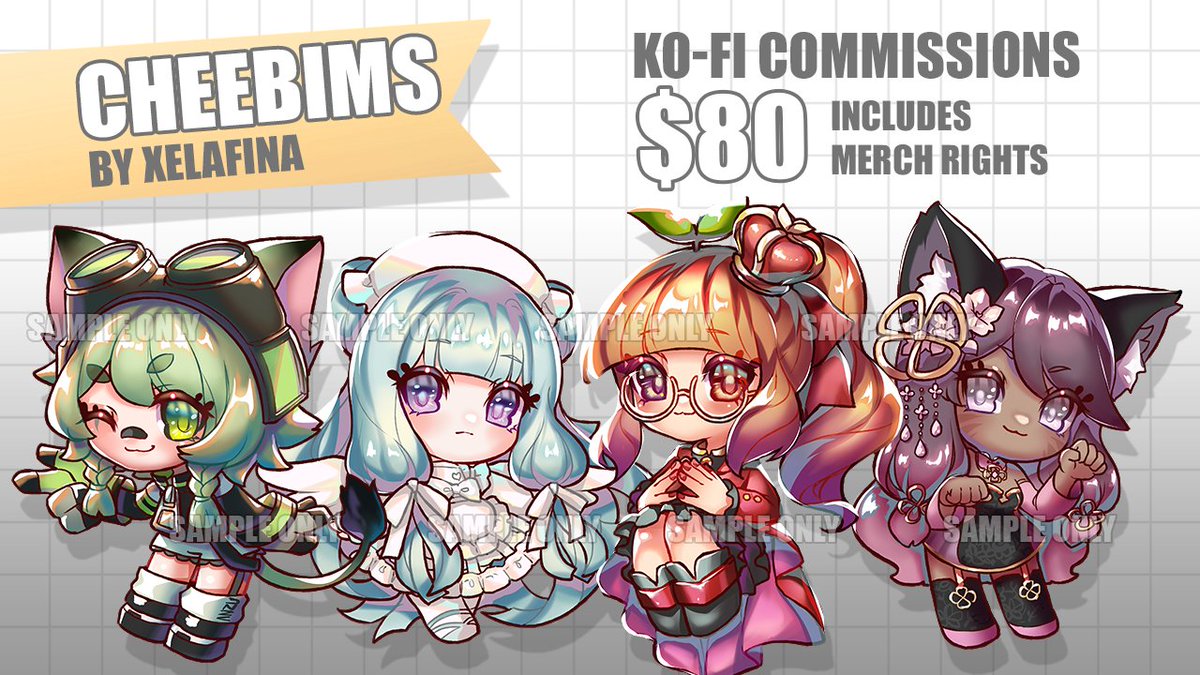 Xelafina's tweet photo. 🌿 Ko-fi Comms are OPEN! Limited slots available! 🌿

Added some NEW options such as; Pokesonas / Mascot Designs✨ Also opening cheebs &amp; cheebims due to popular demand hehe! Feel free to send in your request!!

🌷 https://t.co/RXsakWGNTg 🌷

#commissionsopen https://t.co/Z5yWaq5lUK