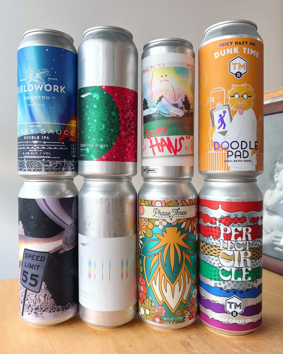 aijiroriine's tweet image. #hopstar_craftbeer さんからビール、、
ｷﾀ━━━(ﾟ∀ﾟ)━━━!!
ひょんなことからサムシングリワカのおかわりが🫢トレードマークのパーフェクトサークルも呑めてなかったから嬉しい❣️皆さんホップスターさんはまだセール中なのですよ(   ˃̶͈̀ロ˂̶͈́)੭ꠥ⁾⁾
#Fieldwork
#PhaseThree
#Finback