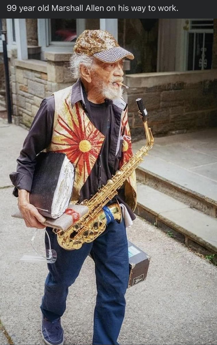 Marshall Allen, leader of Sun Ra’s Arkestra, at age 99.