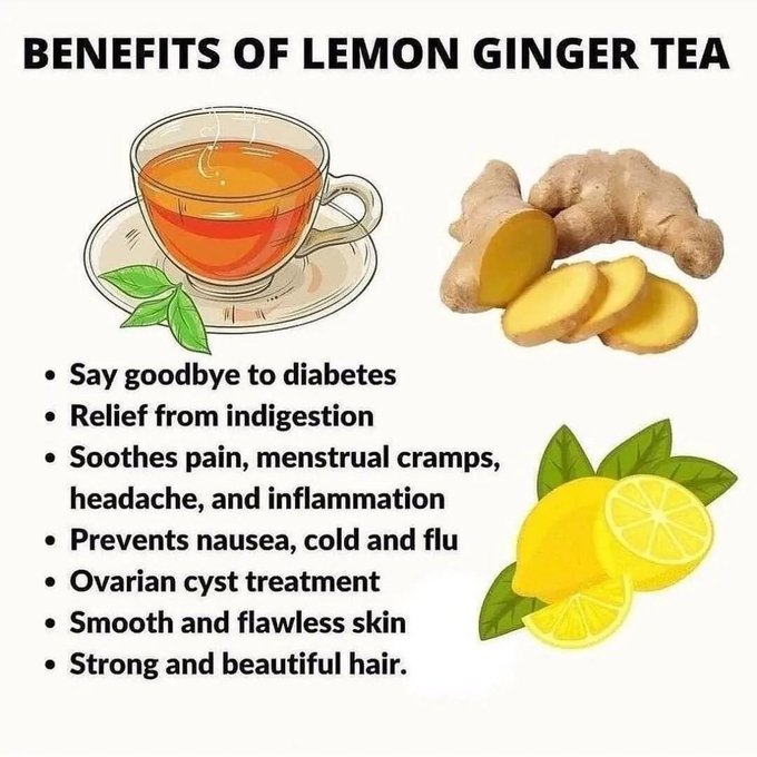 SwethaMenon1997's tweet photo. Benefits of Lemon Ginger Tea 
#SaveMakeInIndia #DivyangPoshanPahal #DivyangPoshanPahal #510th_DivyaDharmaYagya_Diwas  #JyotibaPhule #अत्याचार_की_हद_पार  #MSGBhandaraHighlights  #SenthilBalaji #bbtvi https://t.co/ECaq9iDmyv