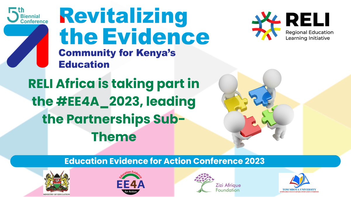We are taking part in the #EE4A_2023 conference at the Tom Mboya University in Homabay County leading the #partnerships sub-theme where we will focus on optimizing partnerships for successful education reforms and delivery #EvidenceInEducation #EducationForAll