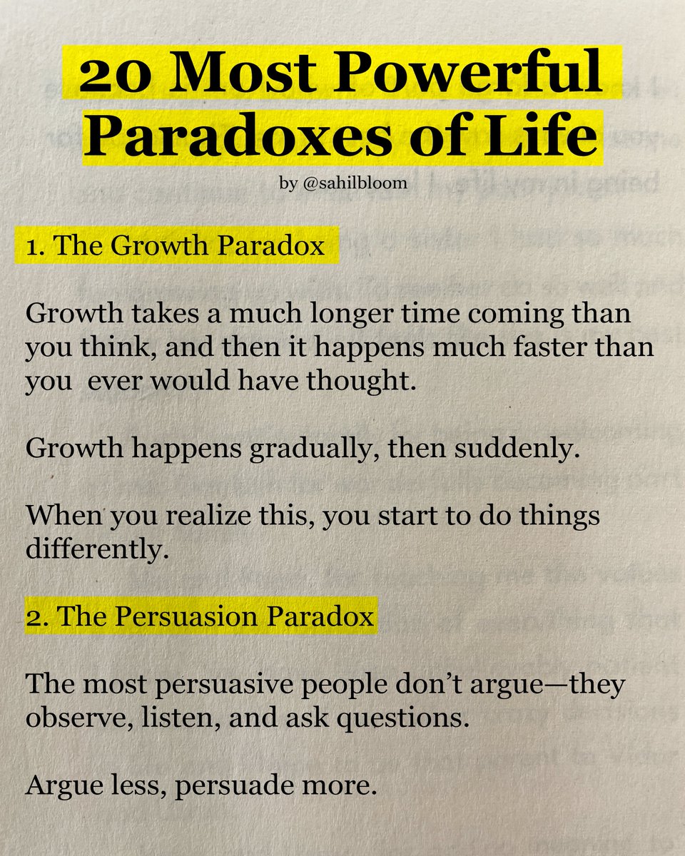 20 Most Powerful Paradoxes of Life 1)