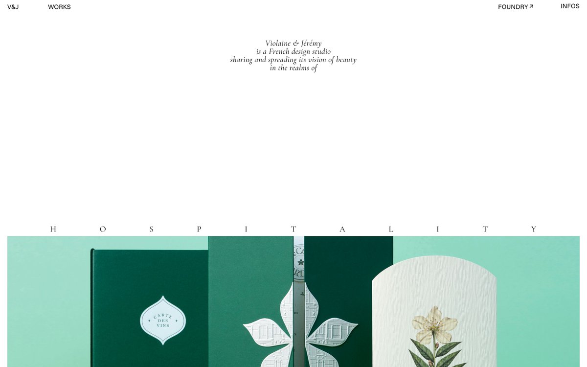 Violaine &amp; Jérémy by <a href="/Bounews/">AeAi</a> and Joanna Spadiliero featuring Cormorant Garamond and Diatype → maxibestof.one/websites/54224…