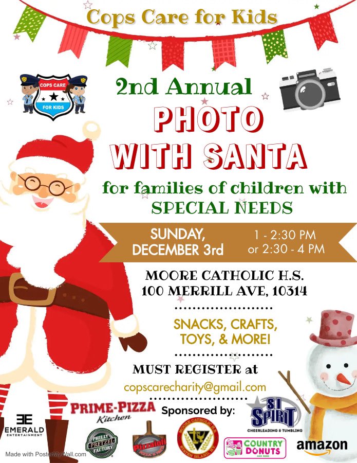 CopsCareForKids's tweet photo. Join us for our 2nd Annual Holiday Event, open to all families of special needs children! https://t.co/lfiuMiRet3