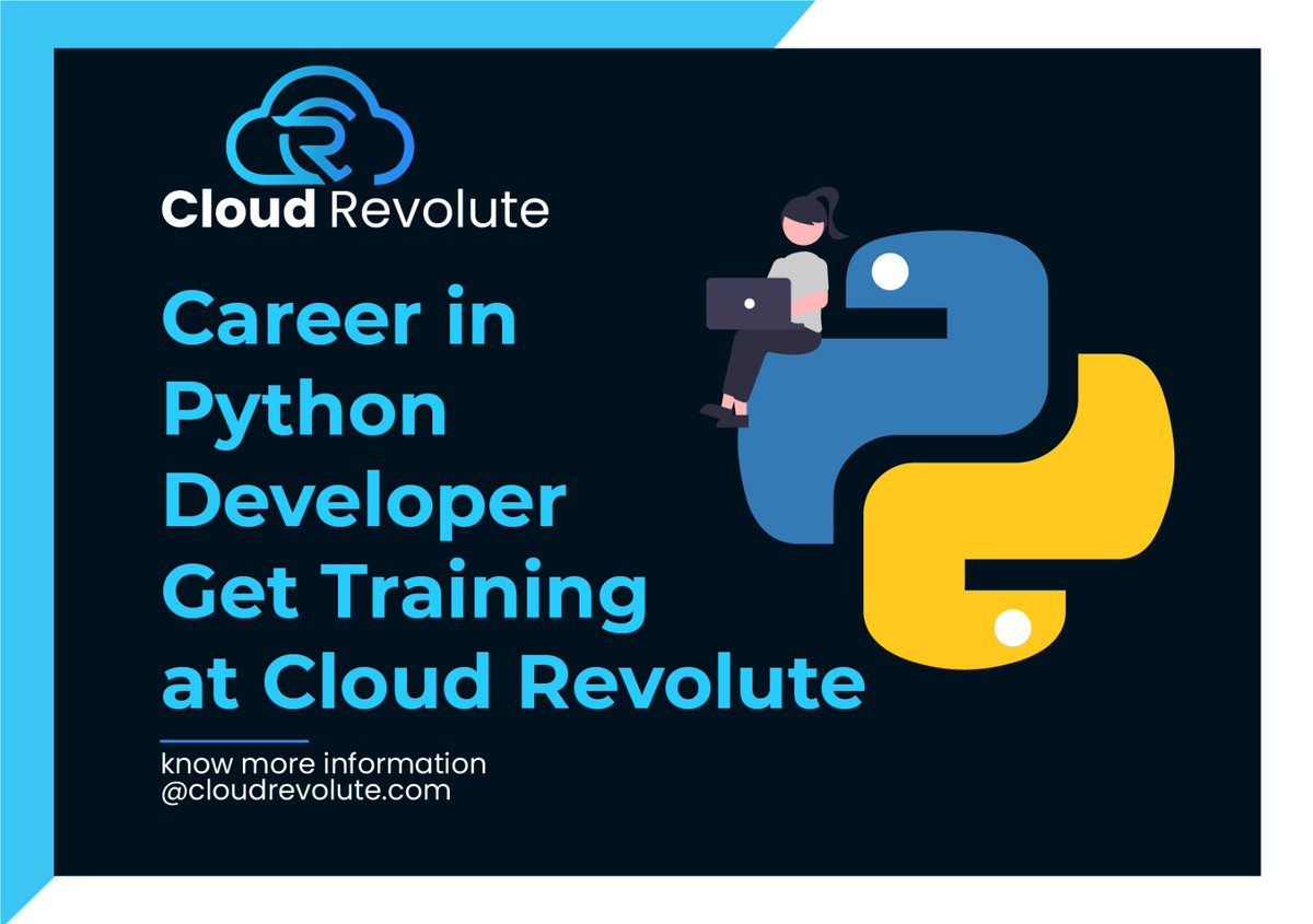 Cloudrevoluteus's tweet photo. How To Become A Python Developer?
Training is now provided By Cloud Revolute
#Python #courses #Training #pythoncareer #Pythonprogramminglanguage #pythondevelopers #cloudrevolute https://t.co/0hqu7gC08Z