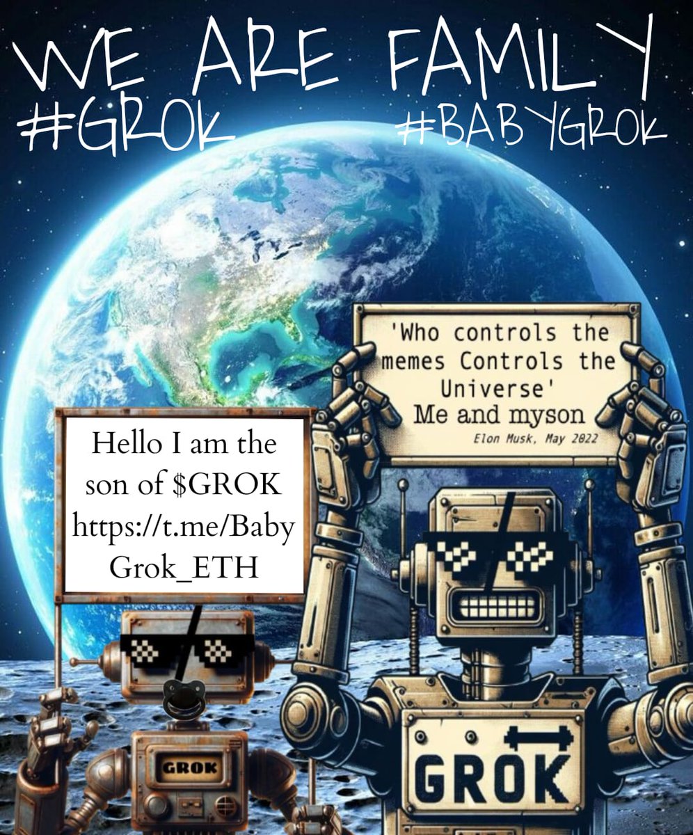 You can't fading the baby version of #GROK 🤖🔥🚀

#BABYGROK #GROK #ETH #ELONMUSK #X