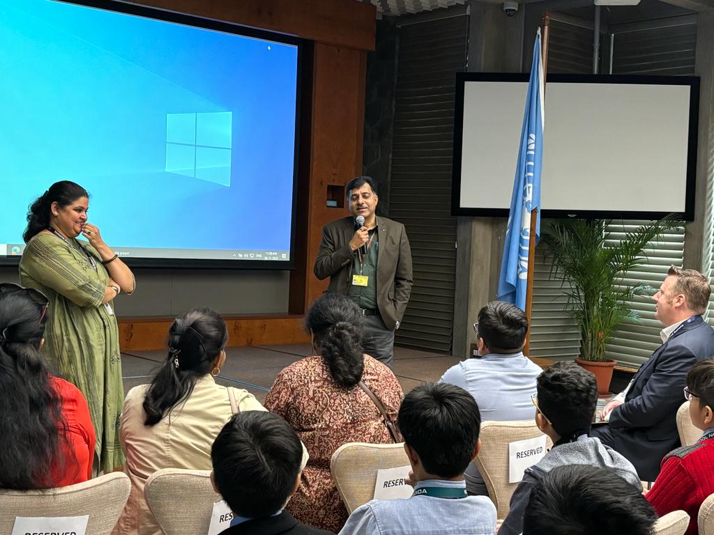 Children 👧🏾👦🏾 are our future🌏. As a #OneUN initiative, @UNDP_India hosted young students from @PathwaysNoida to give them an experience of life at the @UN. Reps from @UNinIndia, @UNFPAIndia, @UNDP🇮🇳 along w/ @YSuriNITIAayog interacted w/ students & answered their queries.