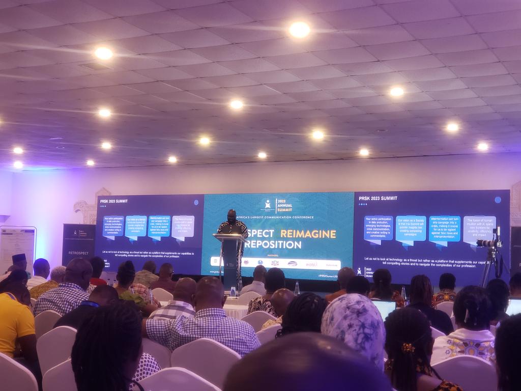 lispermachoka's tweet photo. Let us not look at technology as a threat but rather as a platform that supplements our capabilities to tell compelling stories and navigate the complexities of our profession @Arik_Karani #PRSKSummit2023 https://t.co/LT1QKAErvi