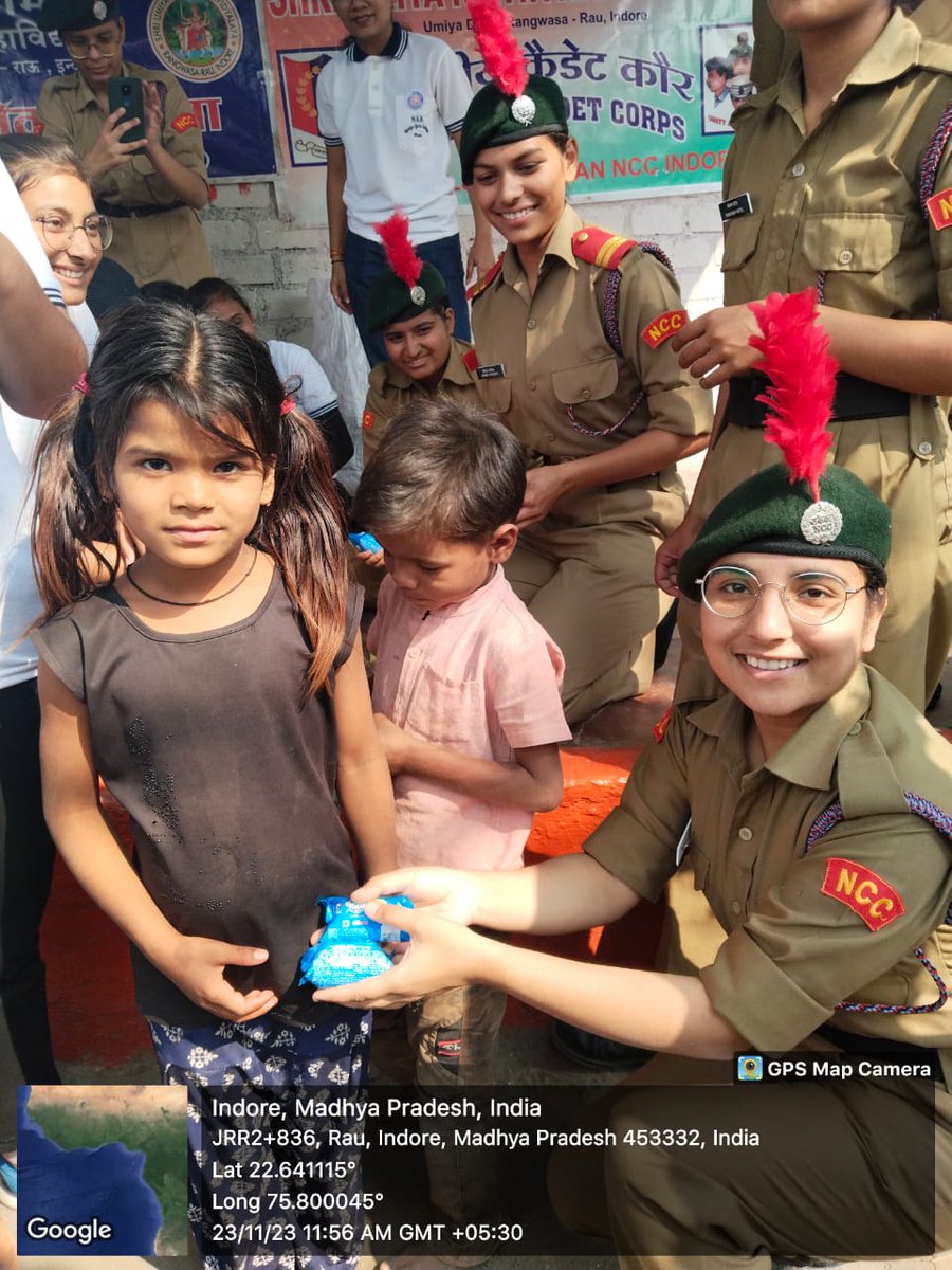 NccIndore's tweet photo. NCC Day Celebrated by @NccIndore. As part of the celebration cadets of 1 MP Girls Bn @FirstMalwa visited underprivileged children and distributed essential items
@HQ_DG_NCC @NccDteMPCG @CMMadhyaPradesh @schooledump https://t.co/FQFFUjUSmy