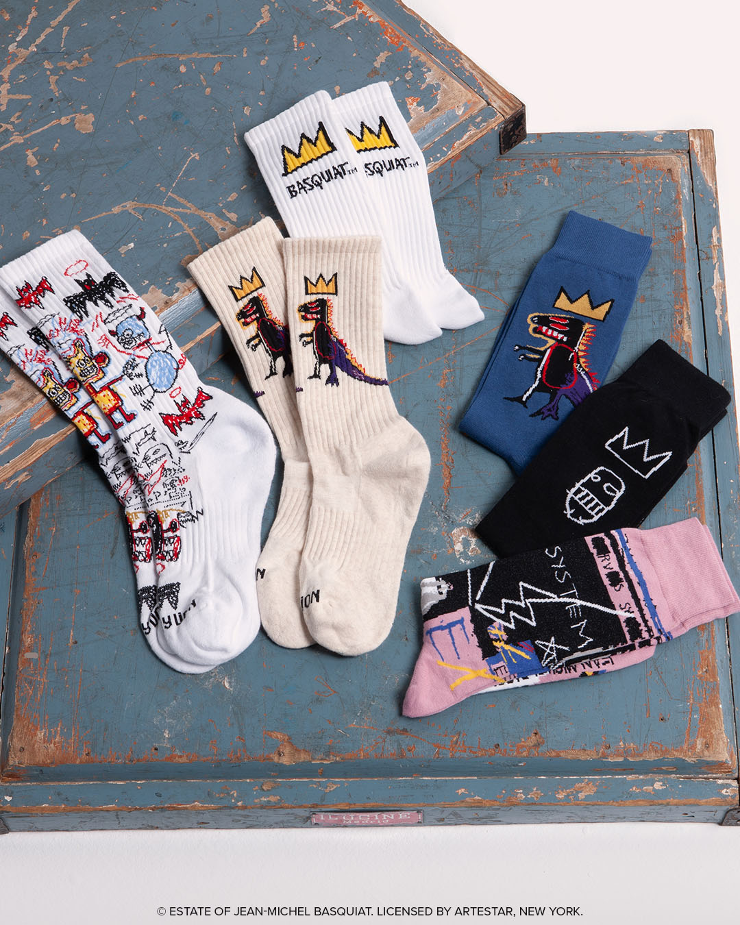 Jimmy LiON バスキア Basquiat TKO Untitled ソックス Athletic Socks Basquiat TKO Untitled | Basquiat x Jimmy Lion