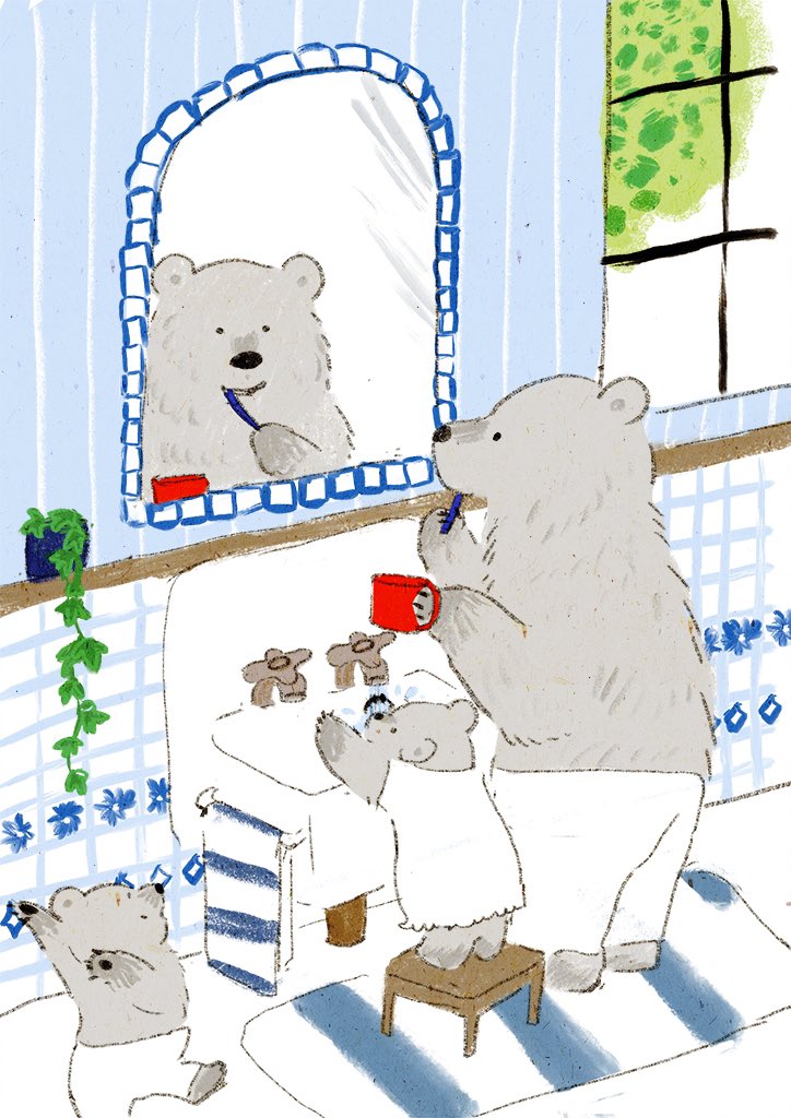 「#このタグを見た人は黙って熊をはる」|ももろ　4／20発売絵本「パンダのパクパクきせつのごはん」のイラスト