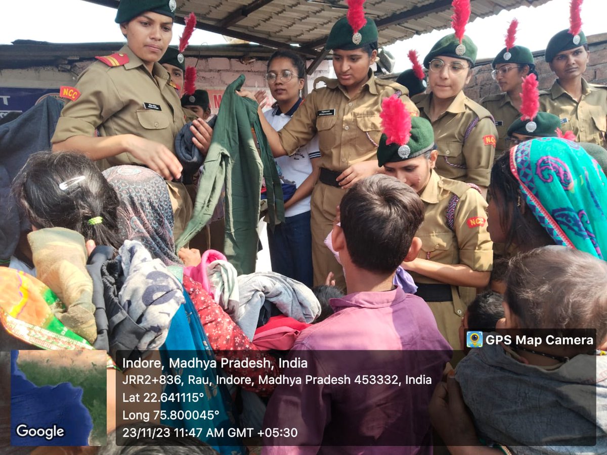 NccIndore's tweet photo. NCC Day Celebrated by @NccIndore. As part of the celebration cadets of 1 MP Girls Bn @FirstMalwa visited underprivileged children and distributed essential items
@HQ_DG_NCC @NccDteMPCG @CMMadhyaPradesh @schooledump https://t.co/FQFFUjUSmy